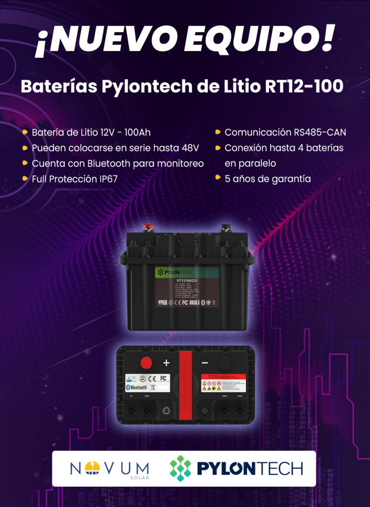 Novum solar baterias RT12100